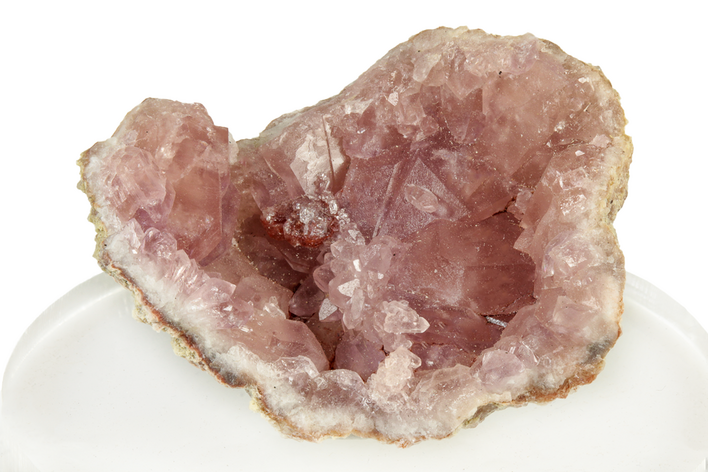 Sparkly Pink Amethyst Geode Section - Big Crystals! - Argentina #250546